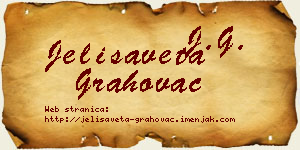 Jelisaveta Grahovac vizit kartica